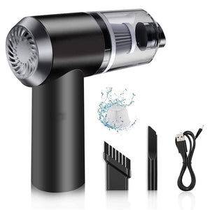 IDELLA 3IN1 Portable Car Vacuum Cleaner with Blower | USB Rechargeable Wireless Handheld Car Vacuum Cleaner Traveling, Camping Reusable,Portable,Rechargeable (Vacuum with Blower)Squl Tech