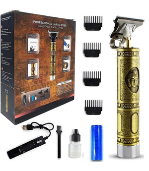 EndZone | Buddha Smart Beard Trimmer - Power adapt technology for Face, Head and Body Men & Women trimming||120 min run time with Quick Charge (Gold)Squl Tech