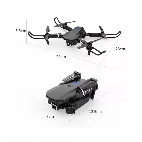 SQUL E88 Foldable 4K Mini Drone With WIFI Wide Angle HD Dual Camera - SQUL