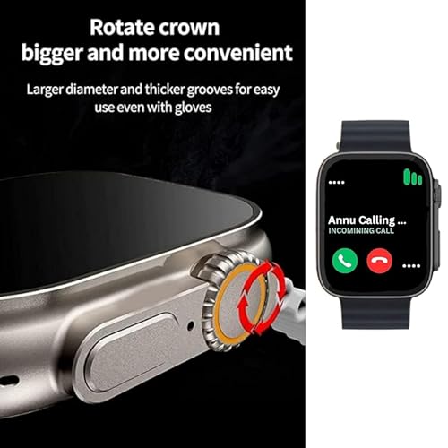 SQUL T800 Ultra Smart Watch with Beautiful Strap, Bluetooth Calling Smart Watch, 1.99" Touch Display with Fitness & Outdoor, Health & Medical Tracker - Squl Tech 