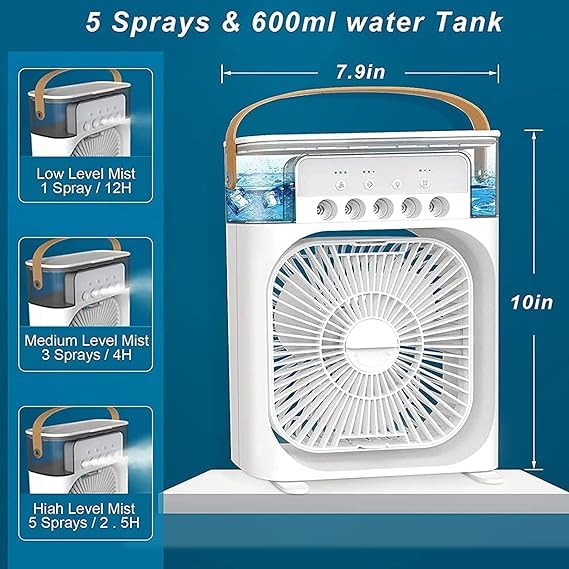 SQUL Mini-cooler-for room-cooling-mini-cooler-ac-portable-air-conditioners-for Home-Office-Artic-Cooler-3-In-1-Conditioner-Humidifier-Purifier - Squl Tech 