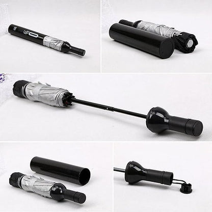 FUTRONICS Folding Portable Umbrella with Bottle Cover for UV Protection & Rain Umbrella Mini TravelSqul Tech