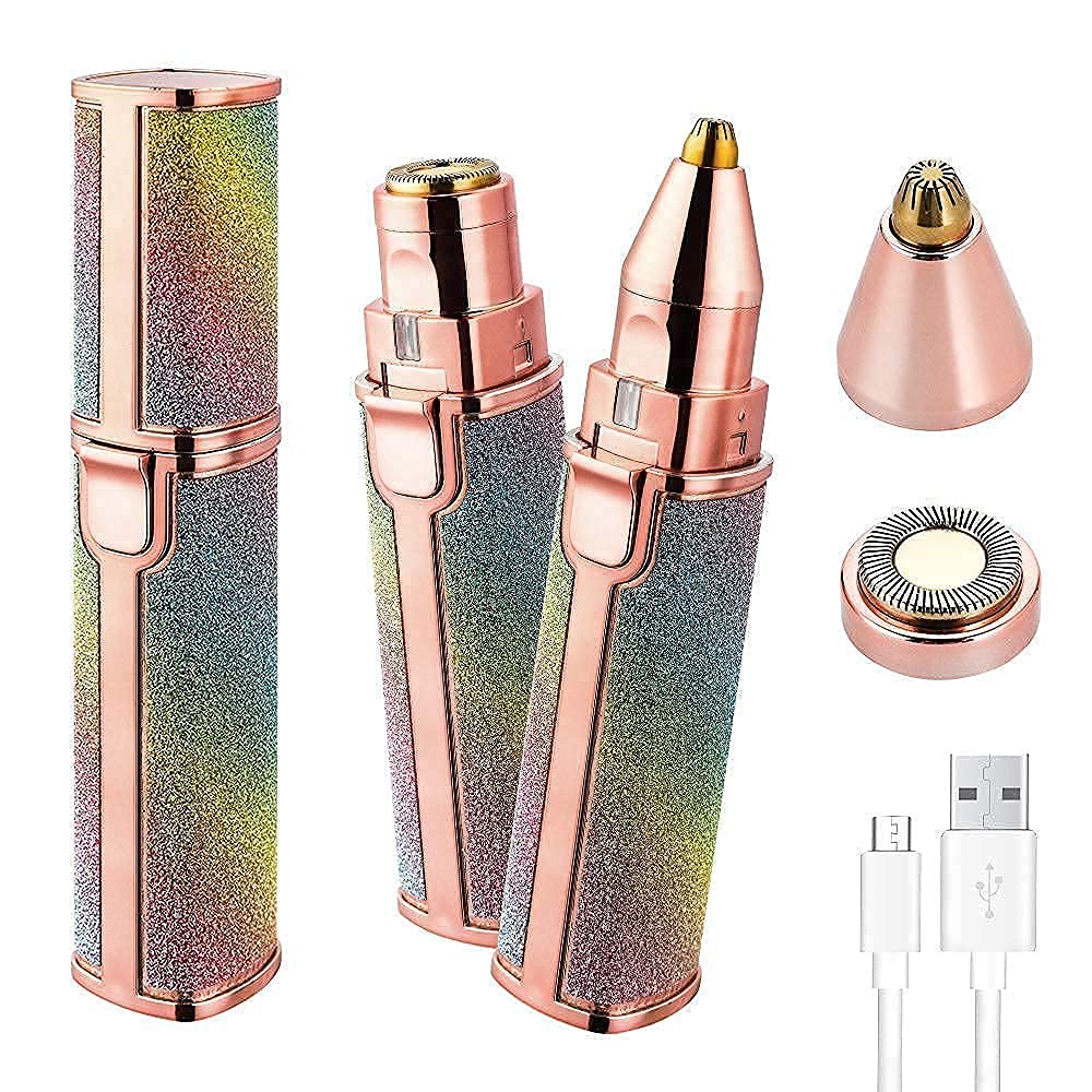 SQUL Portable eyebrow trimmer for women, epilator for women, facial hair remover for women,Face, Lips, Nose Hair Removal Electric Trimmer with Light - Squl Tech 