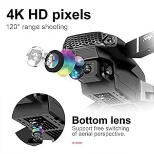 SQUL E88 Foldable 4K Mini Drone With WIFI Wide Angle HD Dual Camera - SQUL